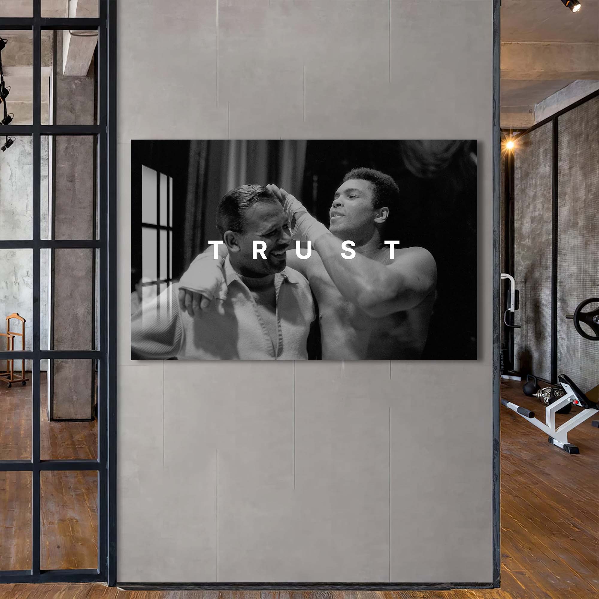 Artronauts Glass Print Muhammad Ali - Trust
