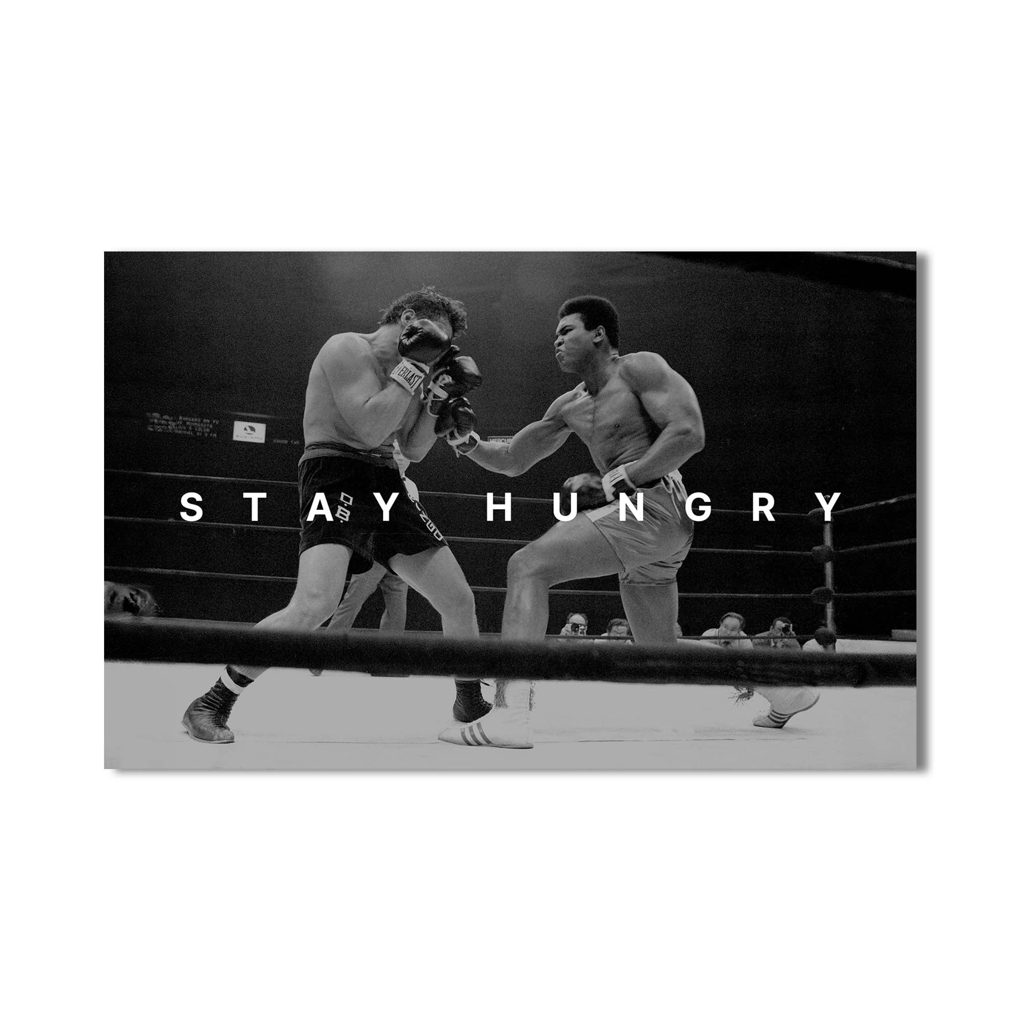 Artronauts Glass Print Muhammad Ali - Stay Hungry