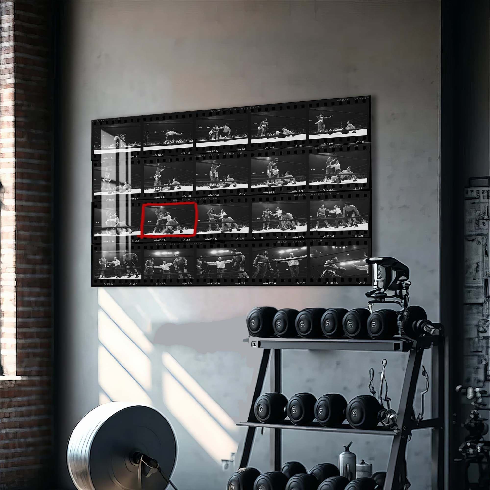 Artronauts Glass Print Muhammad Ali vs Bonavena - Contact Sheet