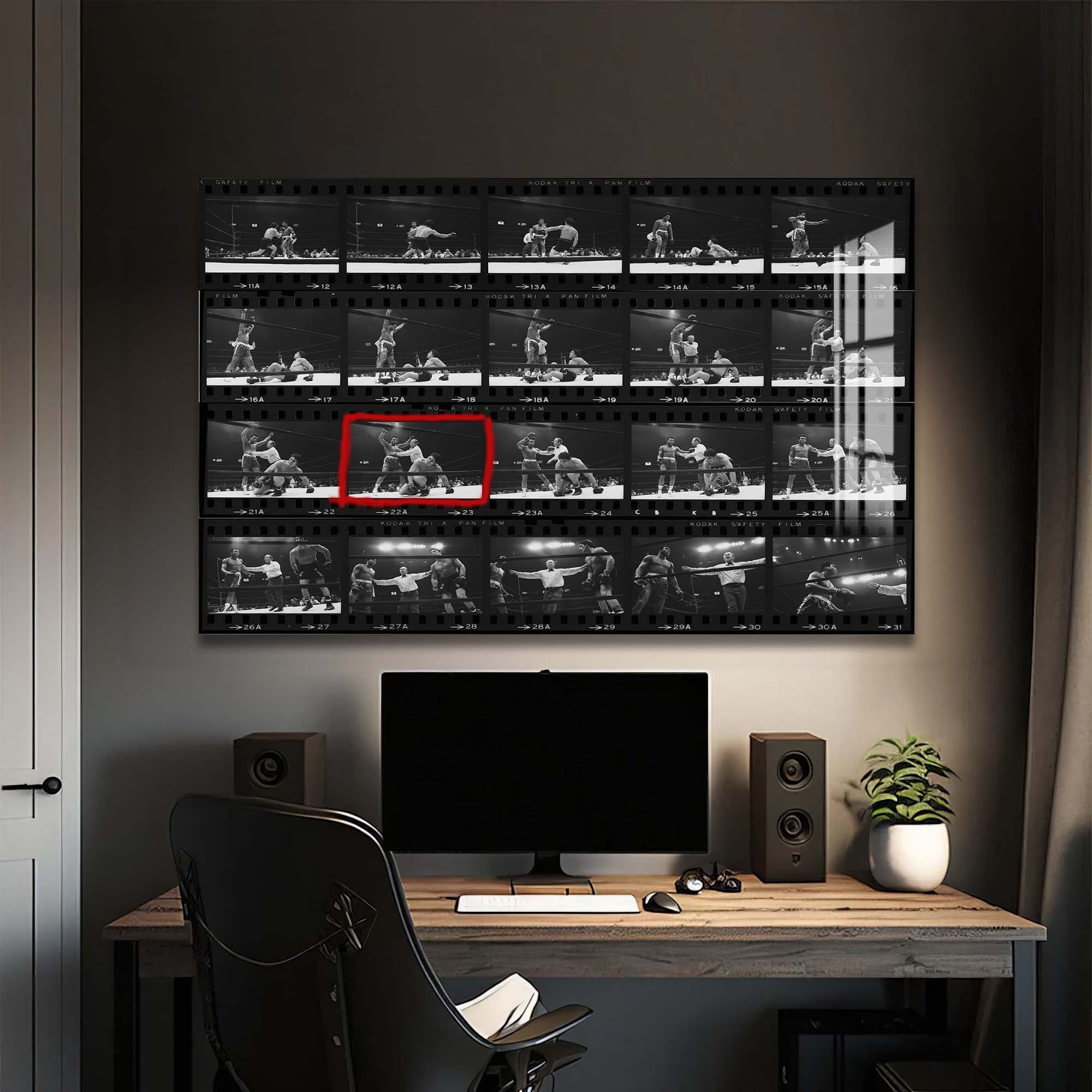 Artronauts Glass Print Muhammad Ali vs Bonavena - Contact Sheet