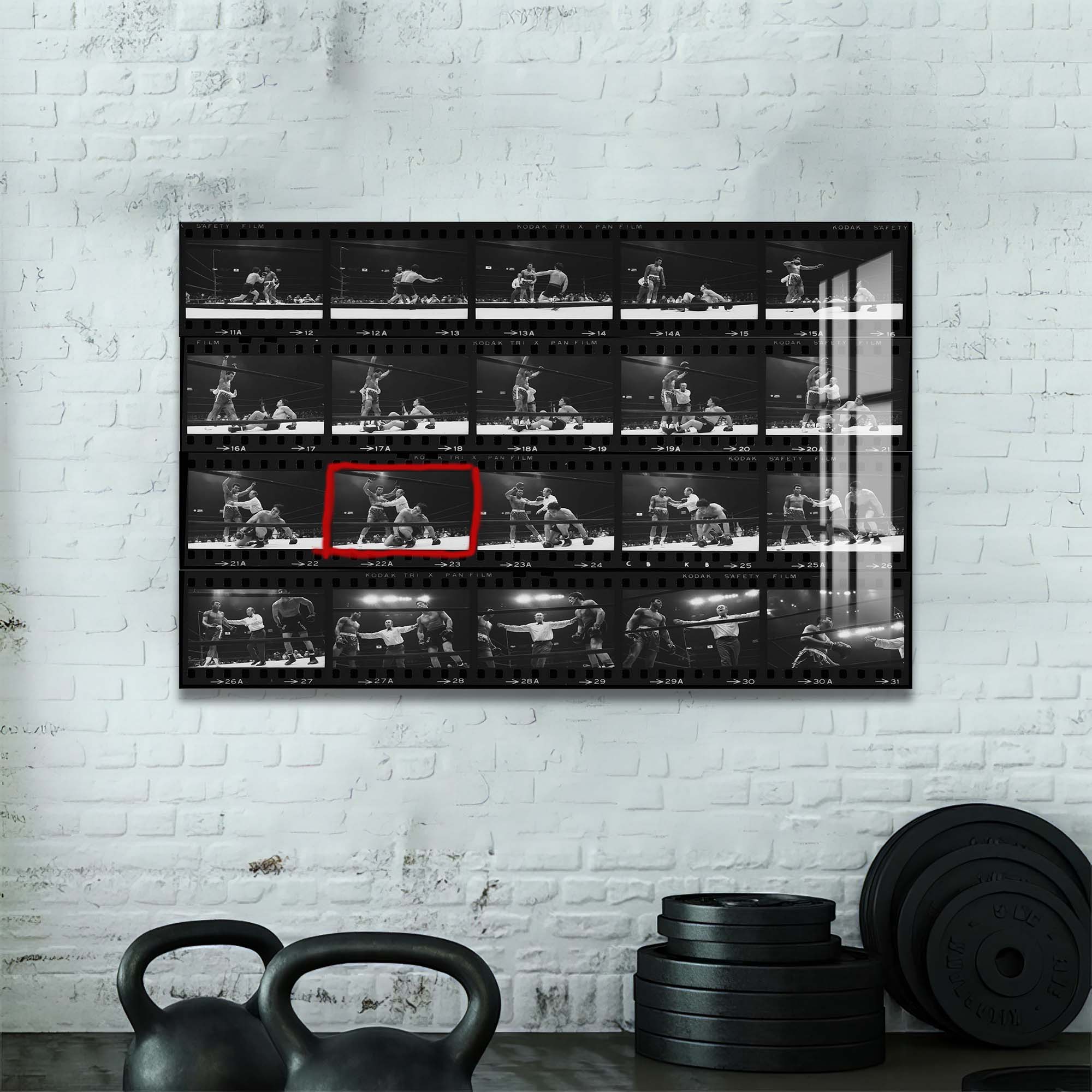 Artronauts Glass Print Muhammad Ali vs Bonavena - Contact Sheet