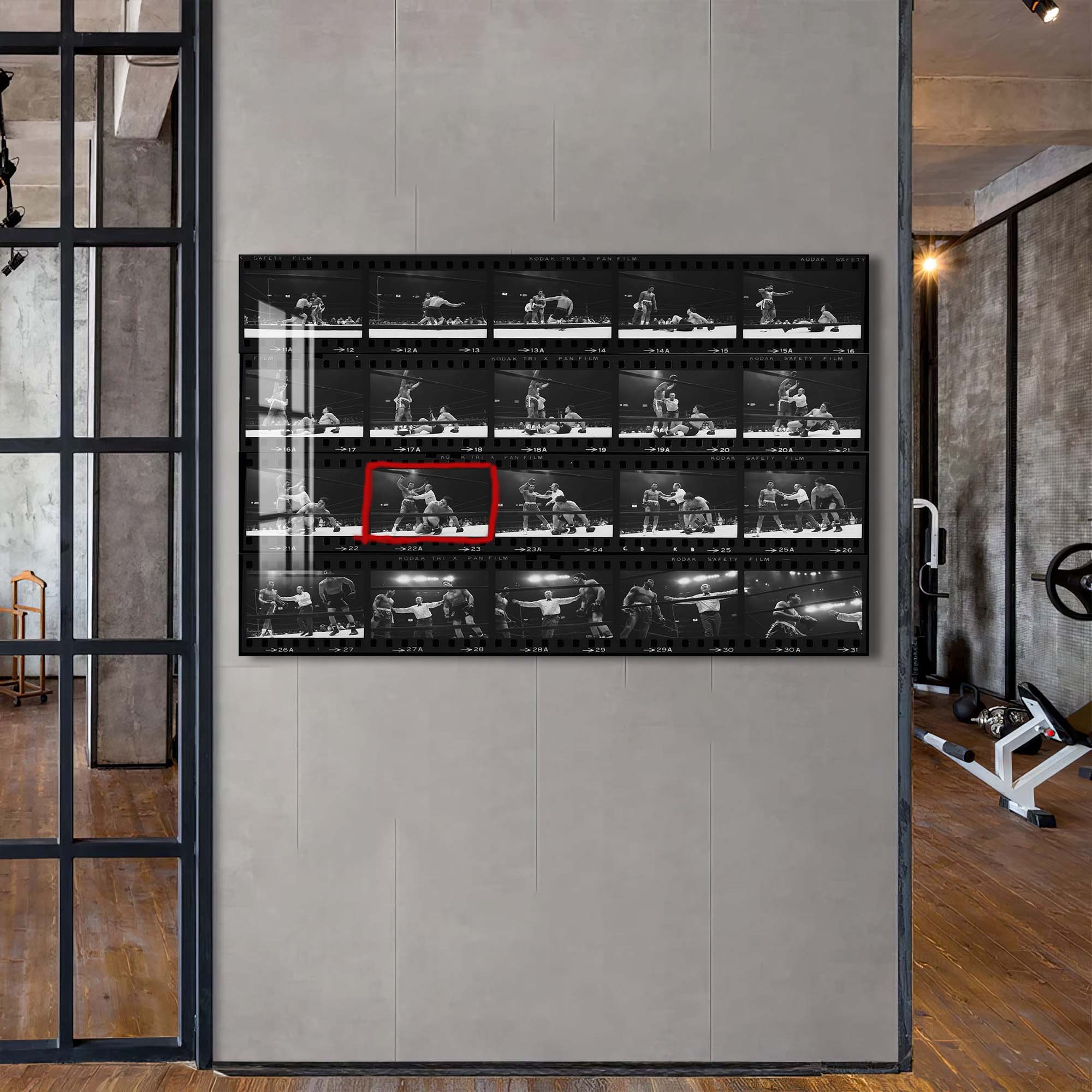 Artronauts Glass Print Muhammad Ali vs Bonavena - Contact Sheet