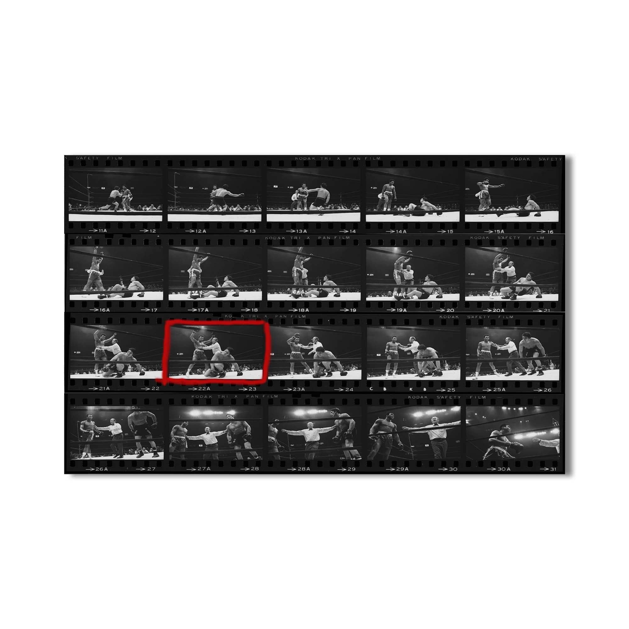 Artronauts Glass Print Muhammad Ali vs Bonavena - Contact Sheet