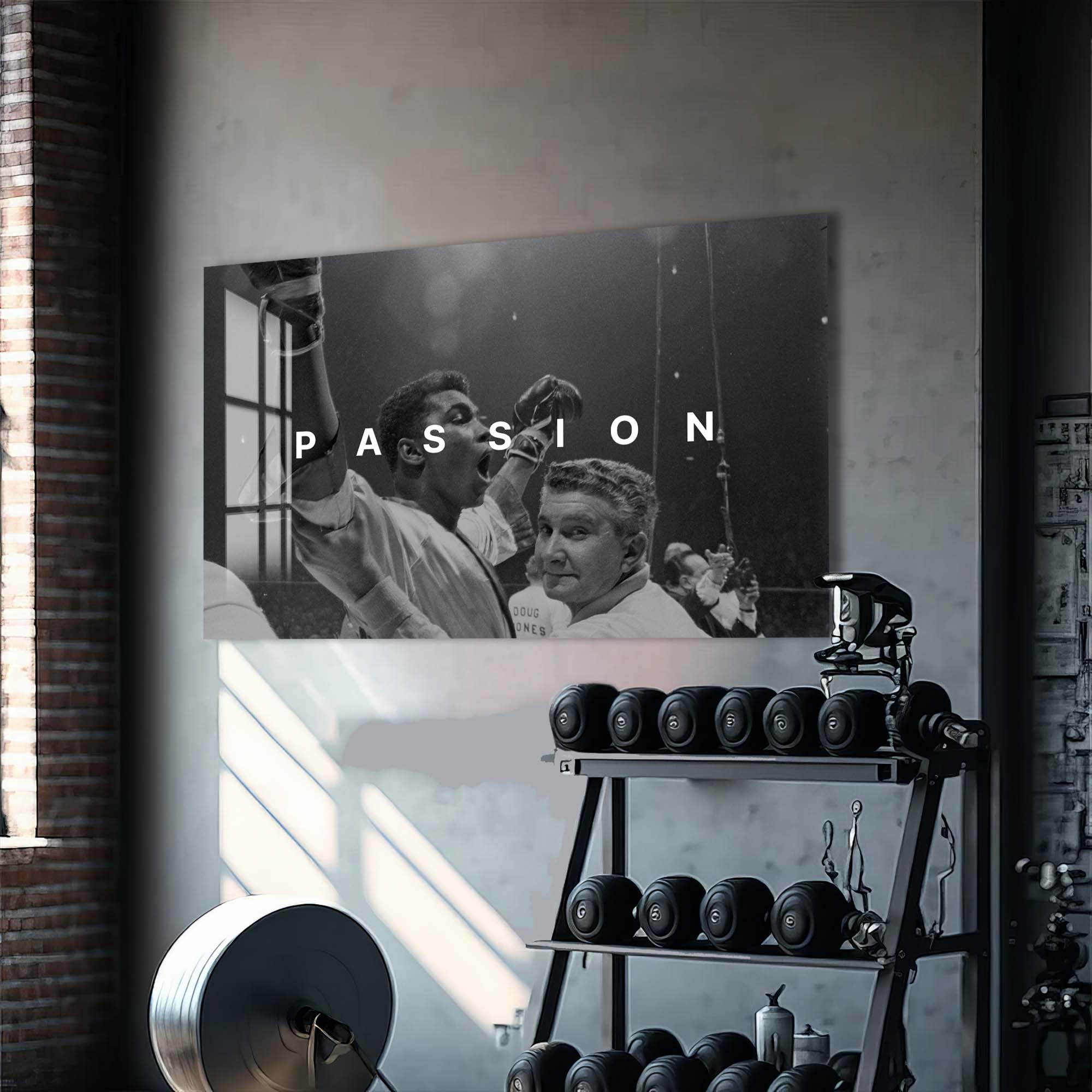 Artronauts Glass Print Muhammad Ali - Passion