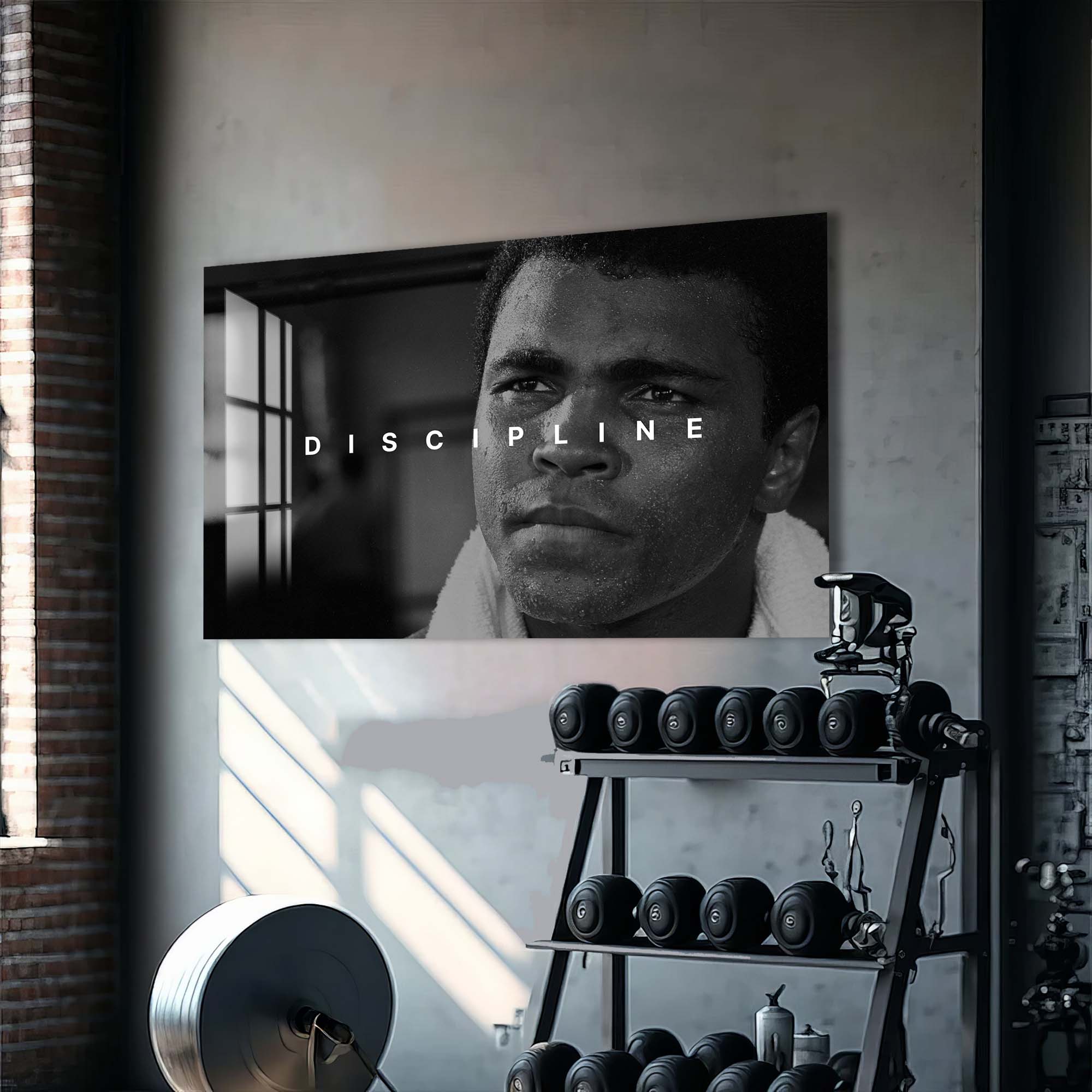 Artronauts Glass Print Muhammad Ali - Discipline