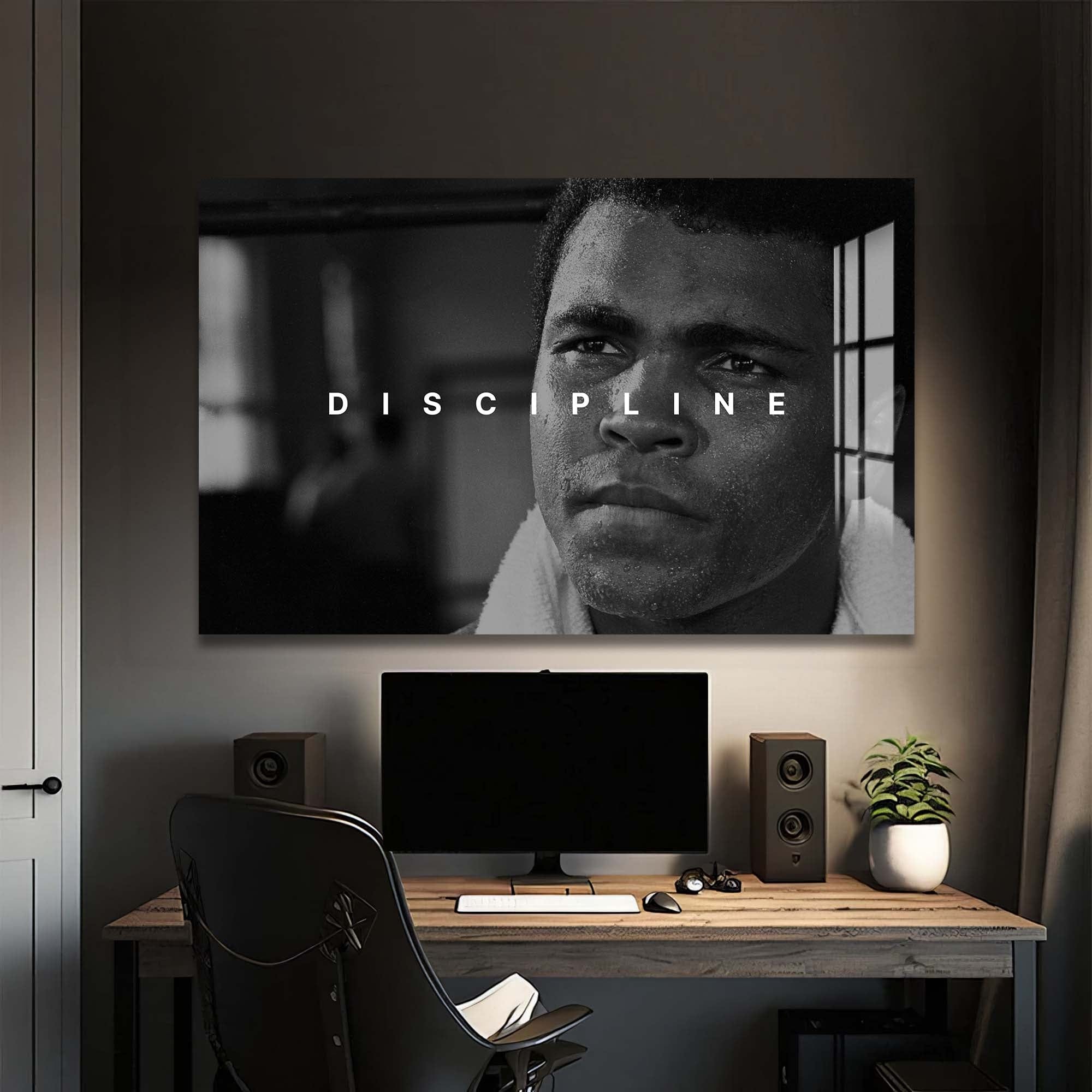 Artronauts Glass Print Muhammad Ali - Discipline