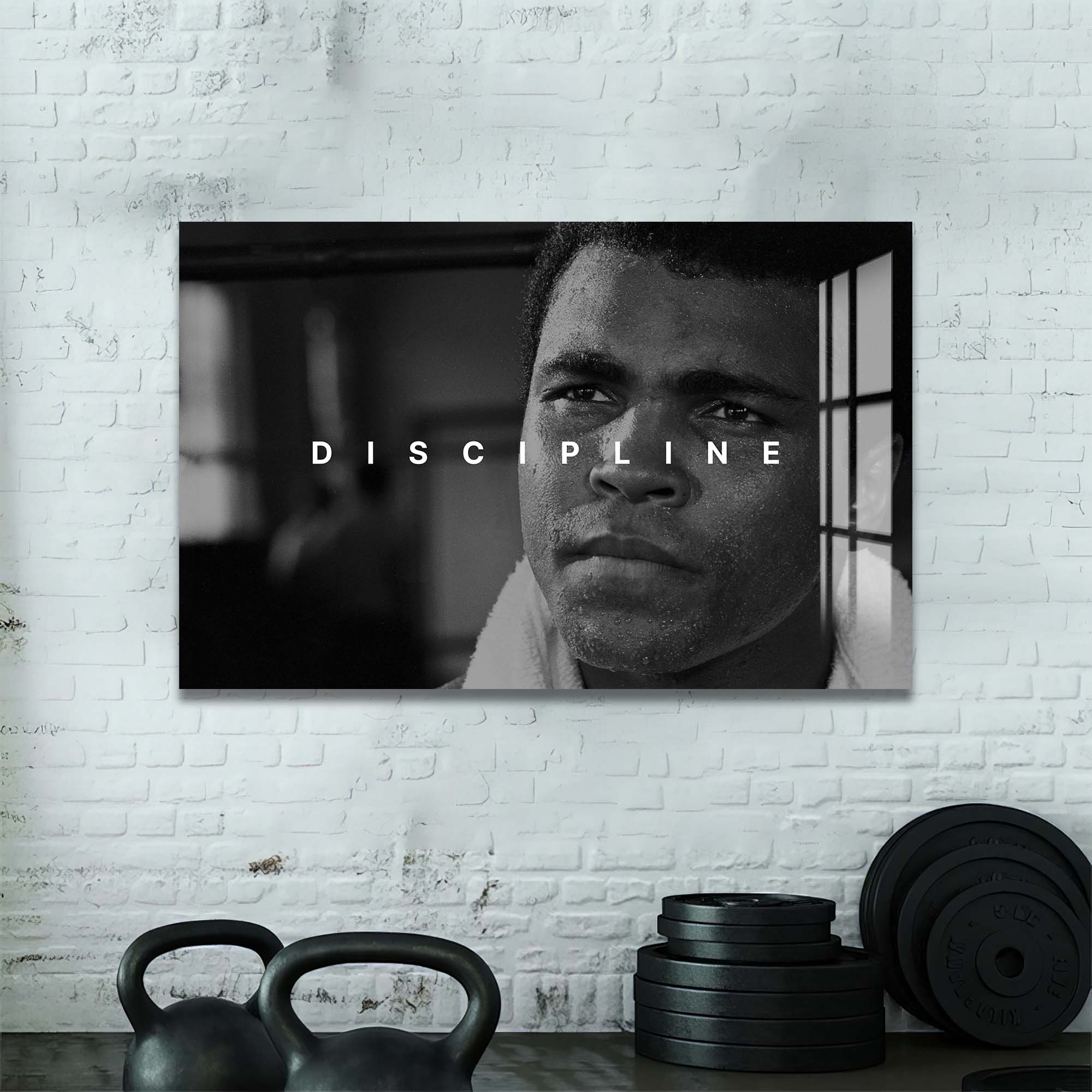 Artronauts Glass Print Muhammad Ali - Discipline