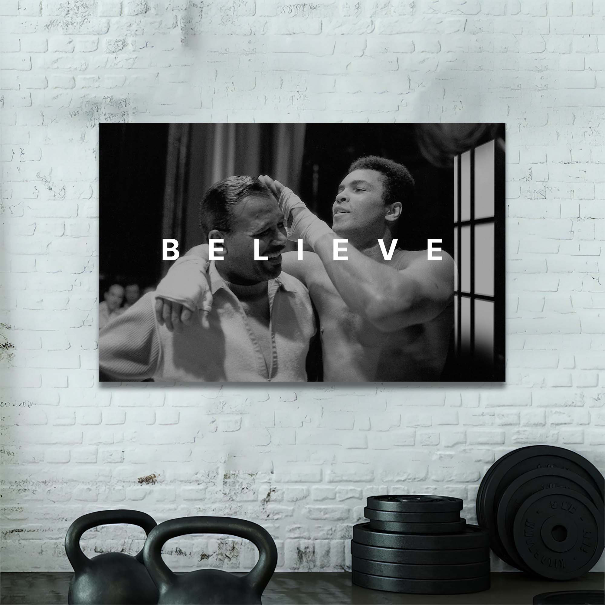 Artronauts Glass Print Muhammad Ali - Believe