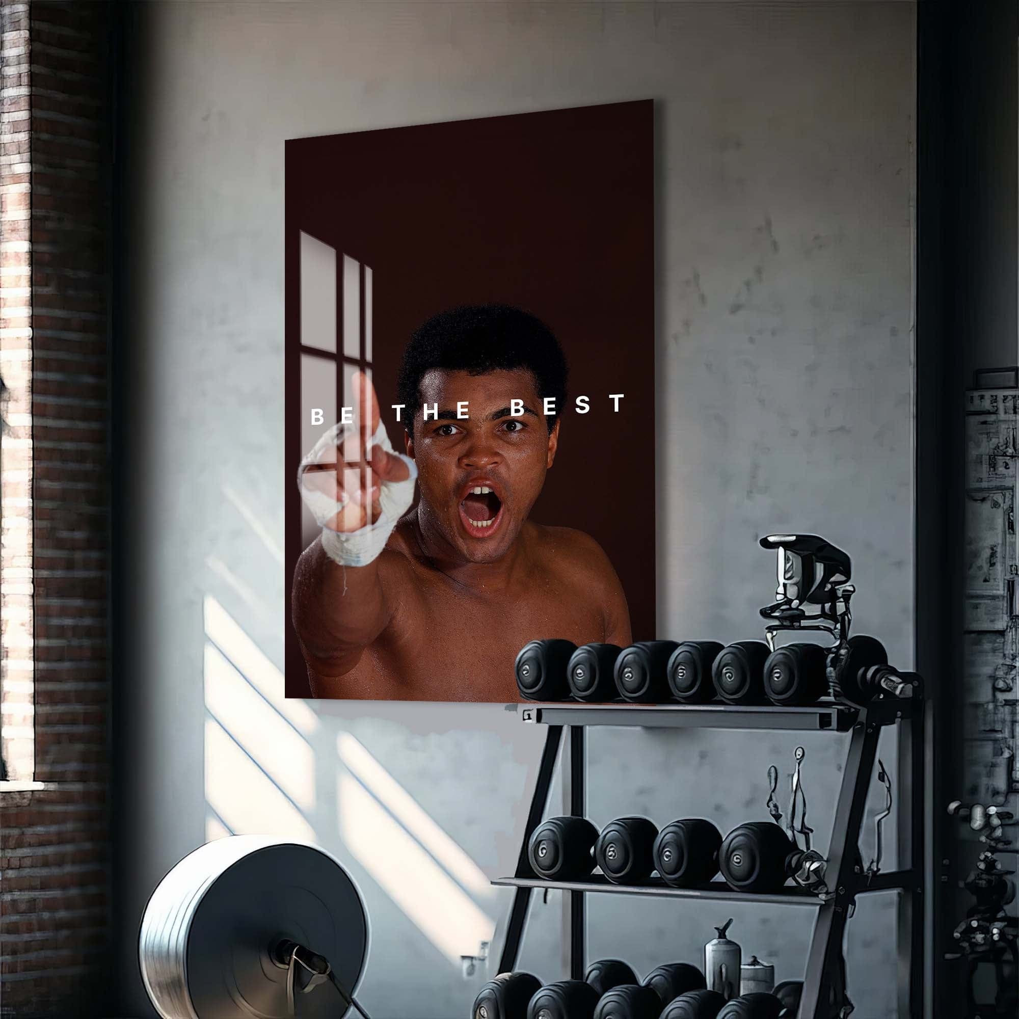 Artronauts Glass Print Muhammad Ali - Be The Best