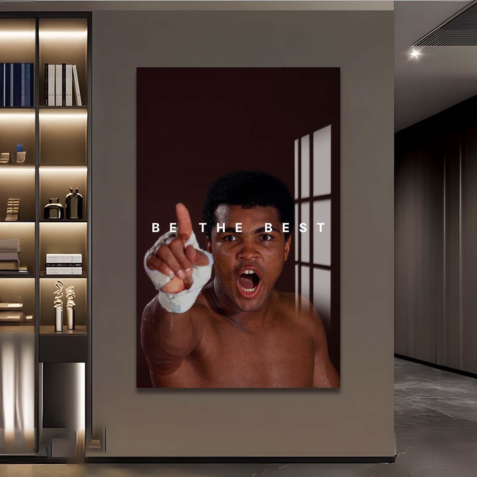 Artronauts Glass Print Muhammad Ali - Be The Best