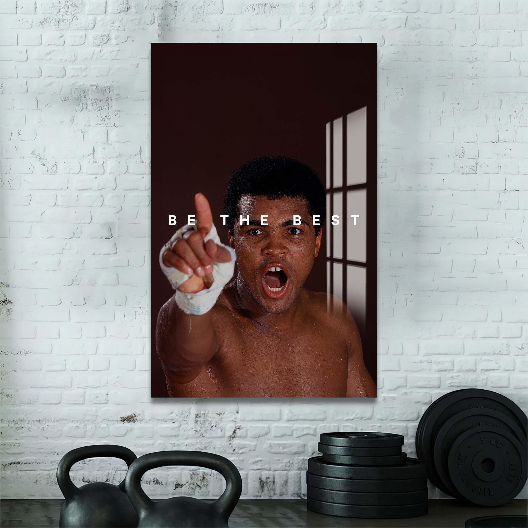 Artronauts Glass Print Muhammad Ali - Be The Best