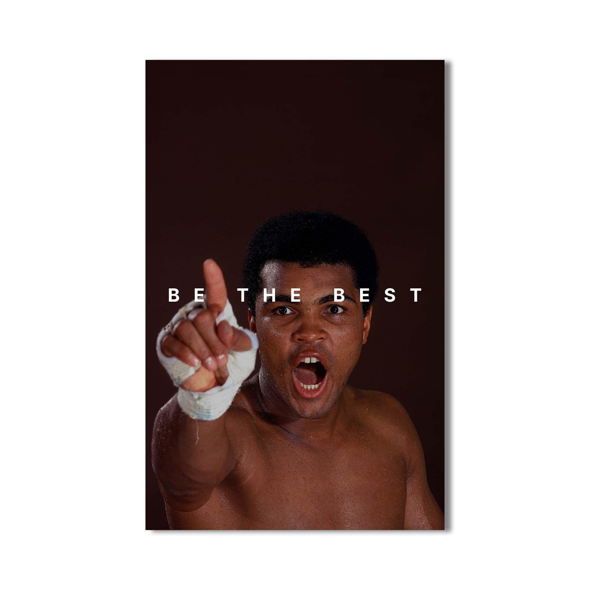 Artronauts Glass Print Muhammad Ali - Be The Best