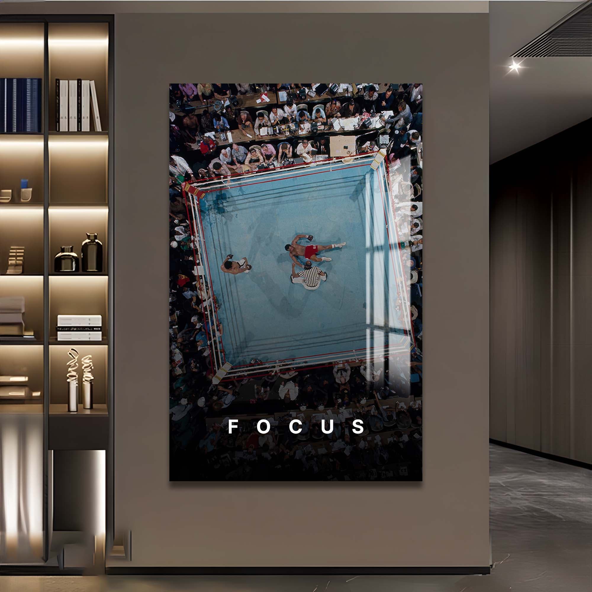 Artronauts Glass Print Muhammad Ali - Focus