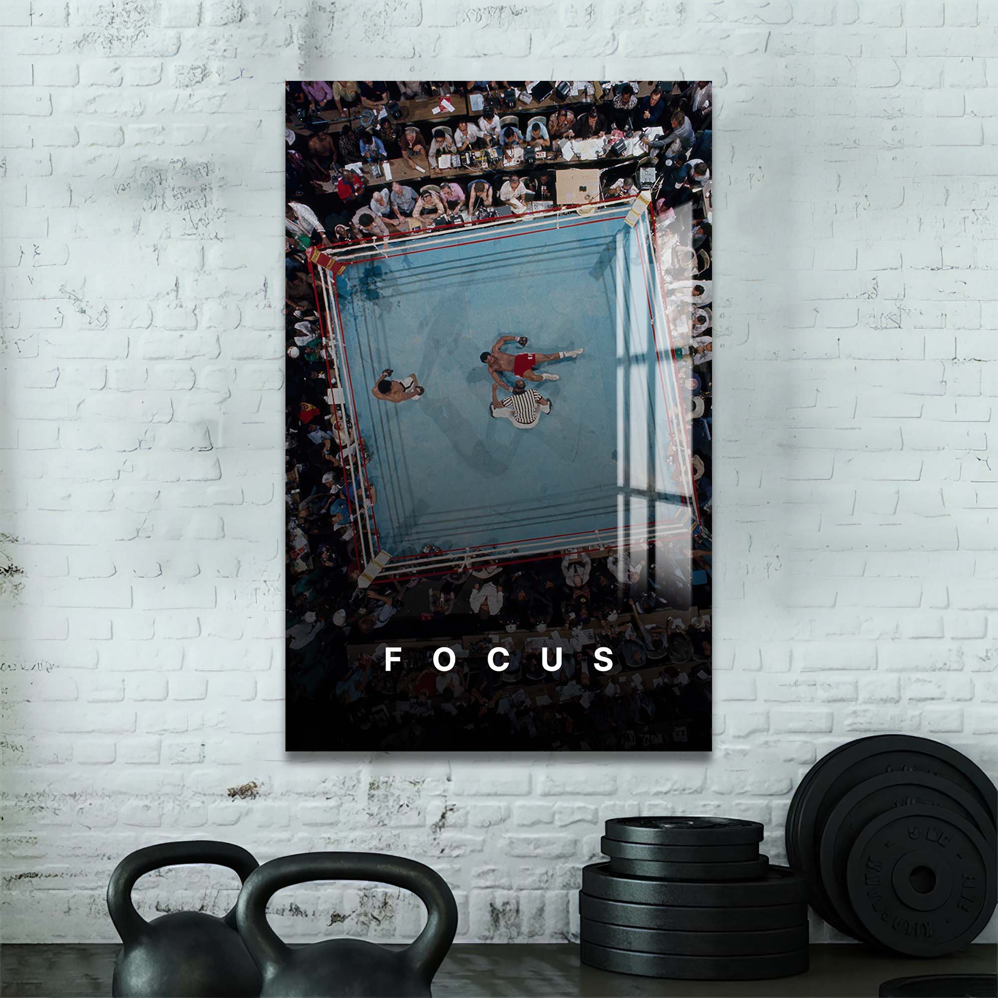 Artronauts Glass Print Muhammad Ali - Focus