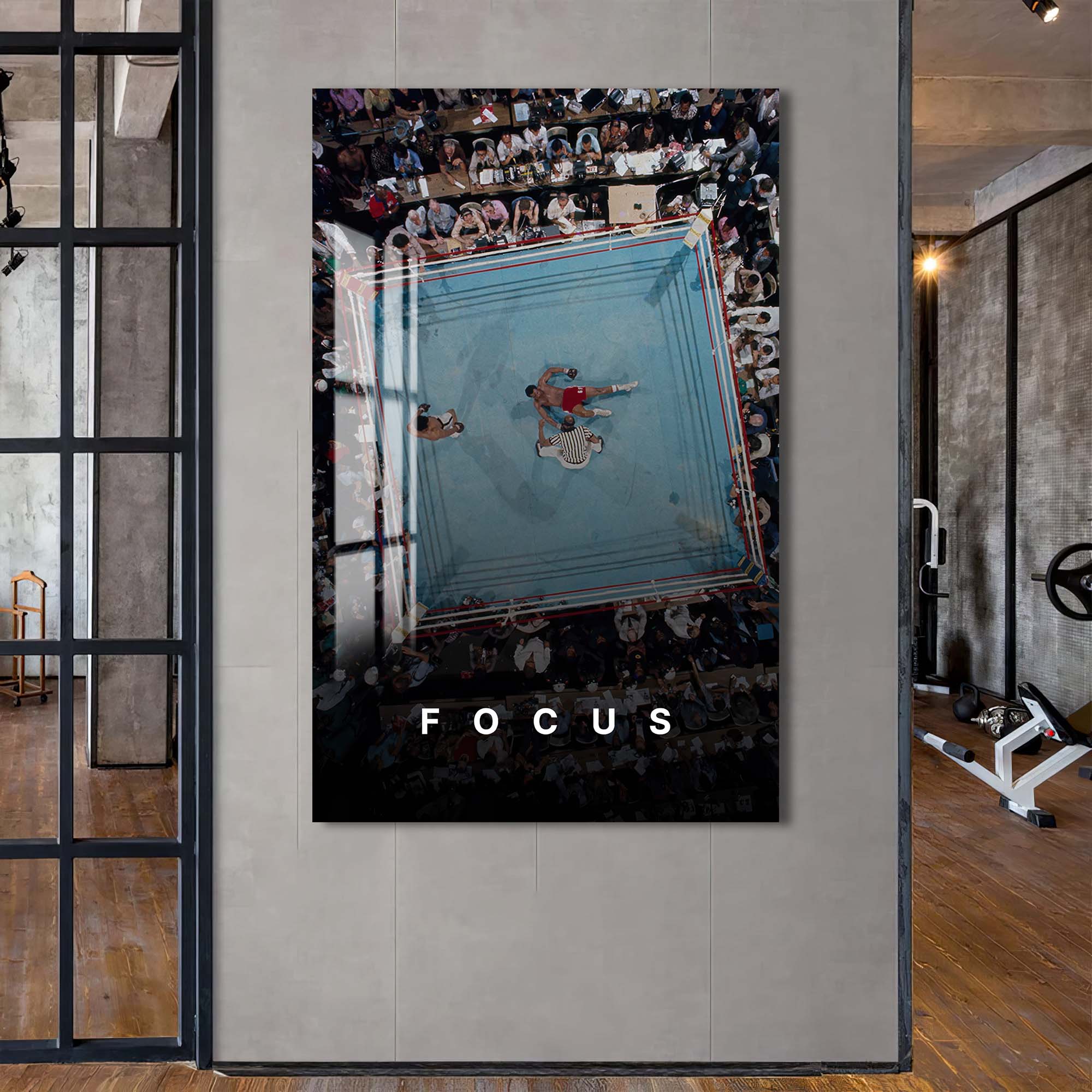 Artronauts Glass Print Muhammad Ali - Focus