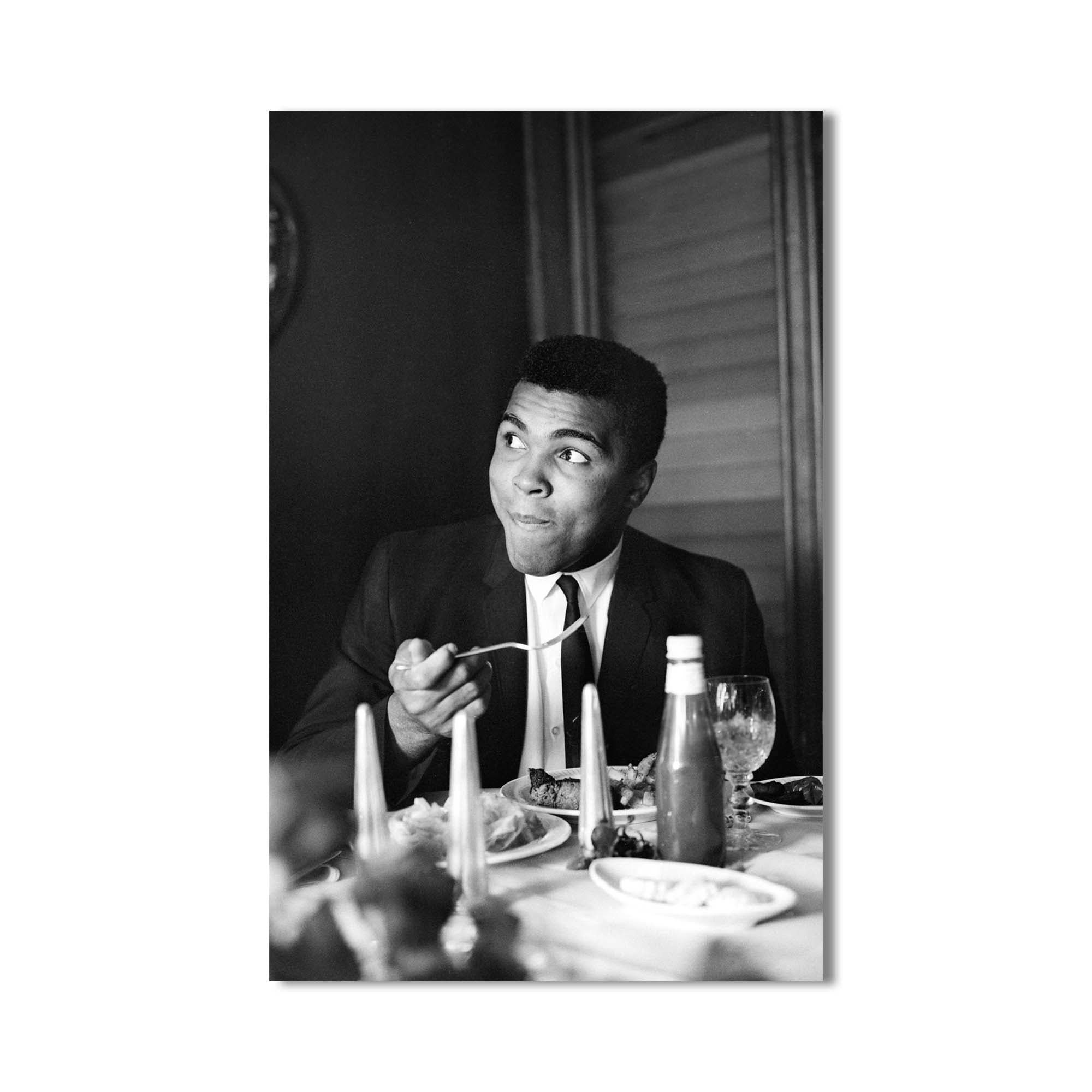 Artronauts Glass Print Muhammad Ali - Dinner