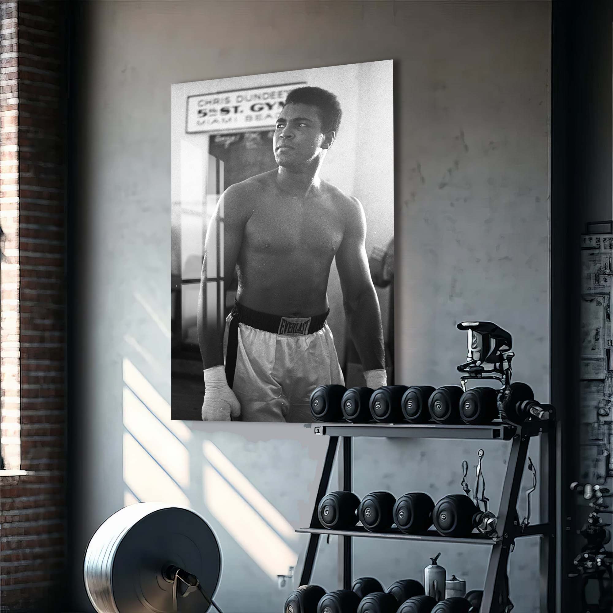 Artronauts Glass Print Muhammad Ali - 5th Street Gym
