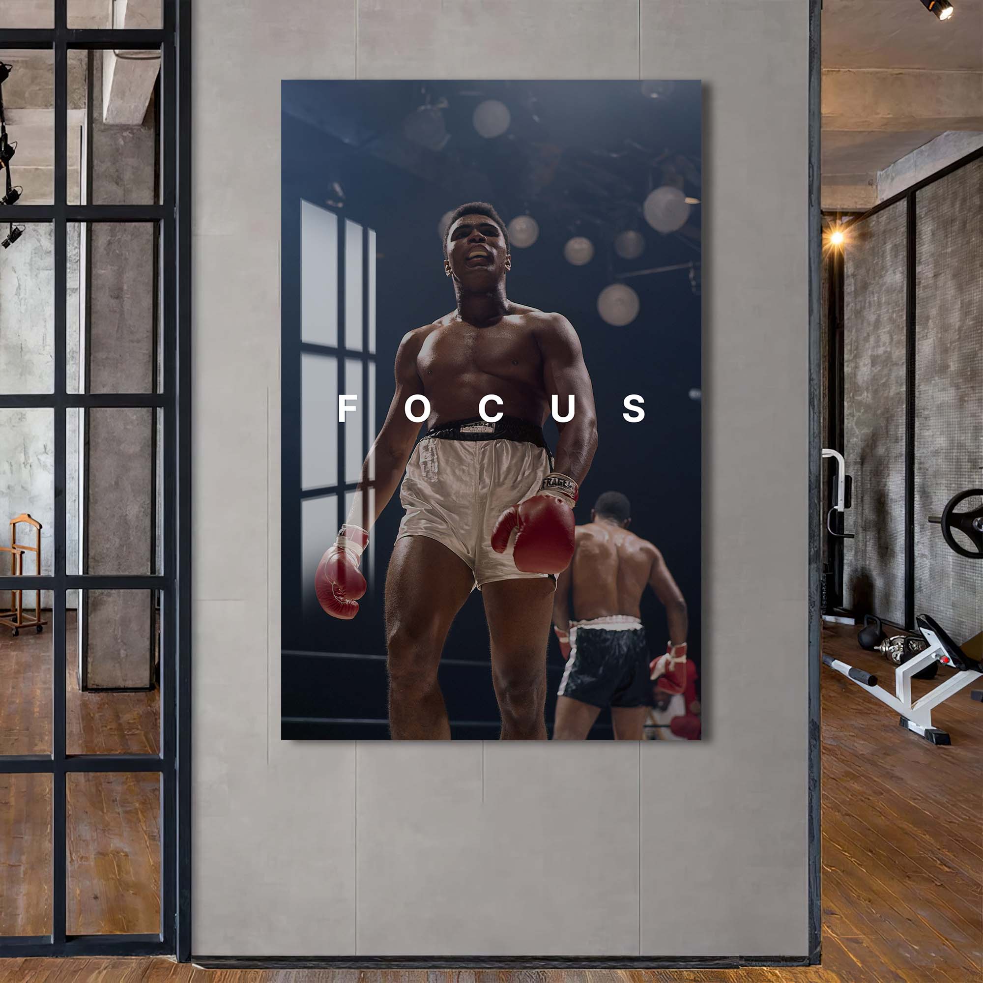 Artronauts Glass Print Muhammad Ali - Focus