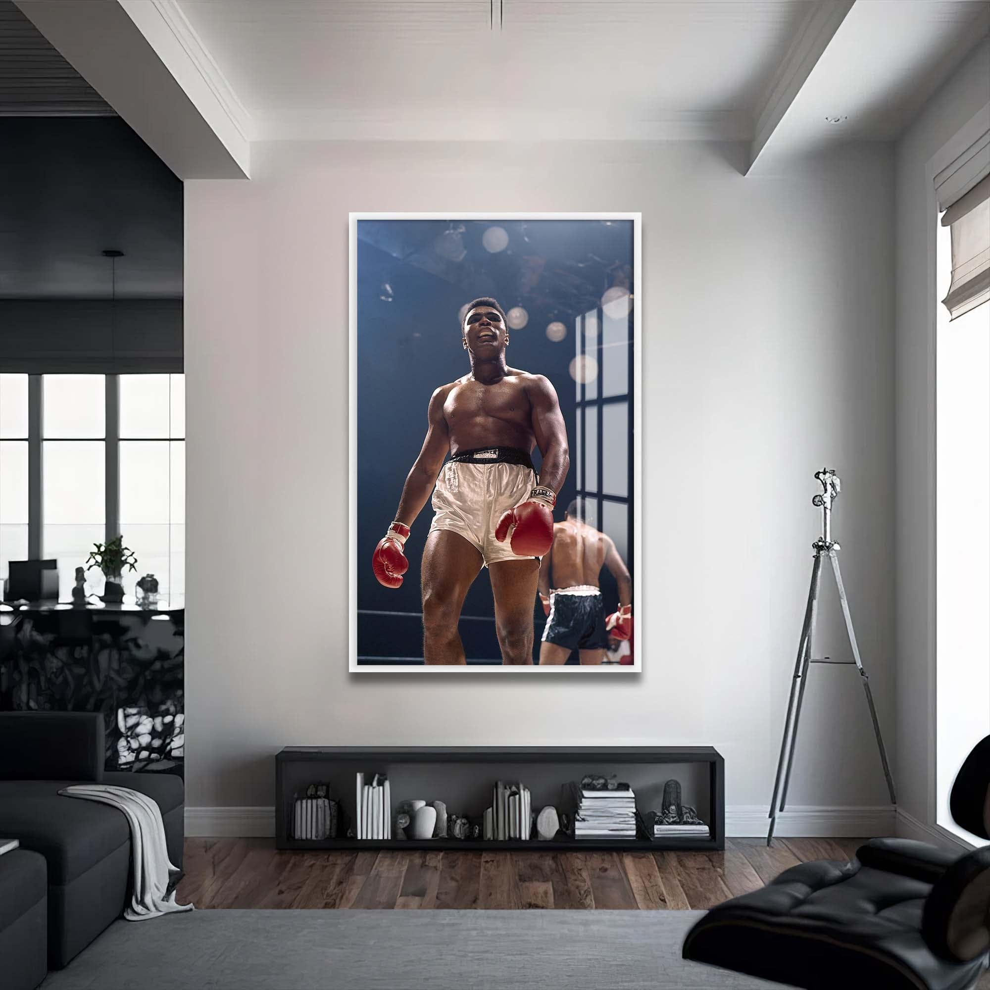 Artronauts Glass Print 72x46 cm | 28.3"x18.1" / White Muhammad Ali - vs Floyd Patterson
