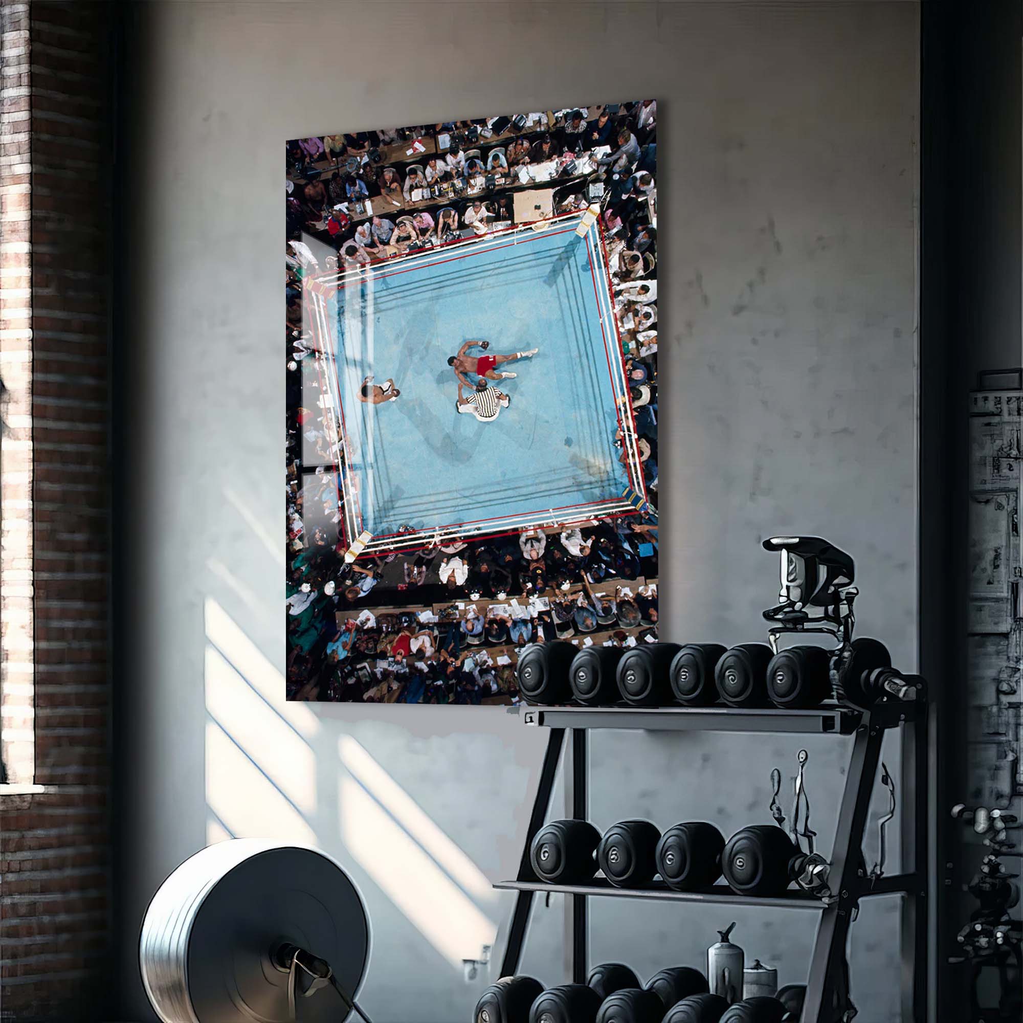 Artronauts Glass Print Muhammad Ali - Knockout