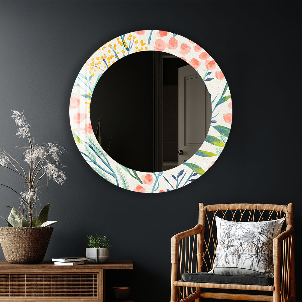 Floral - Tempered Glass Mirror