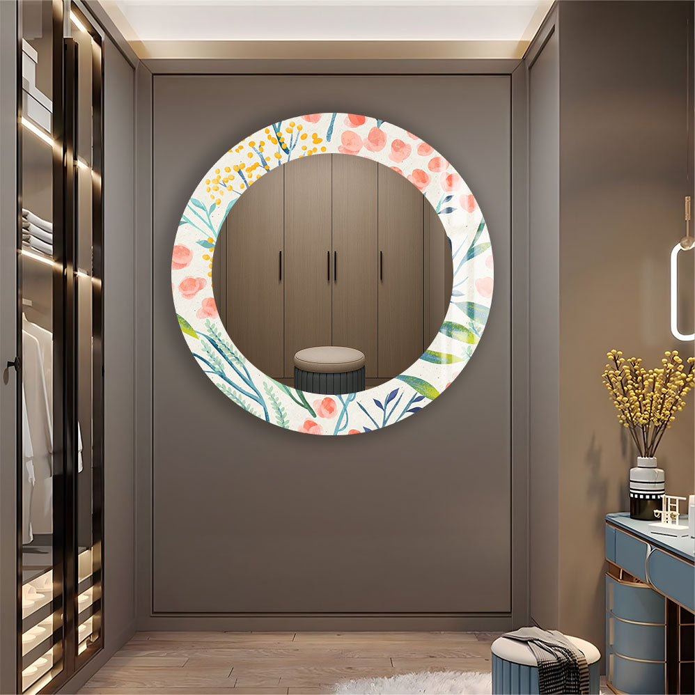 Floral - Tempered Glass Mirror