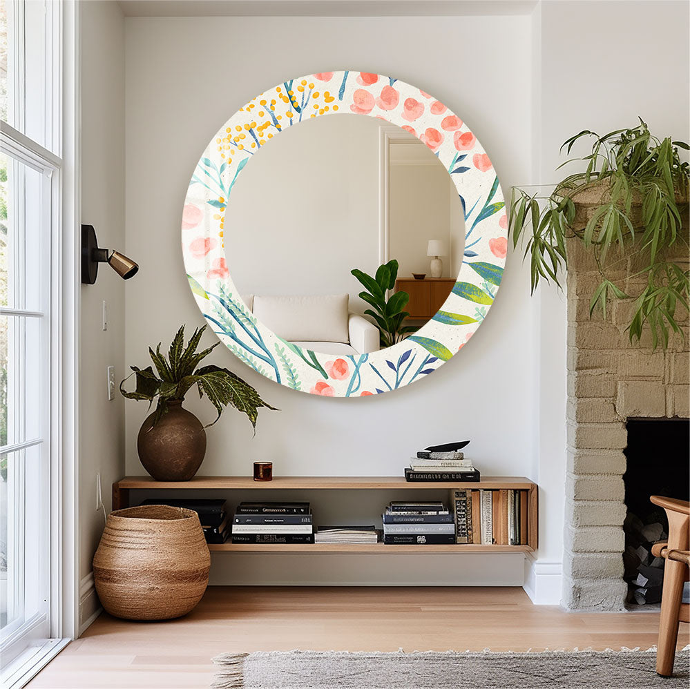Floral - Tempered Glass Mirror