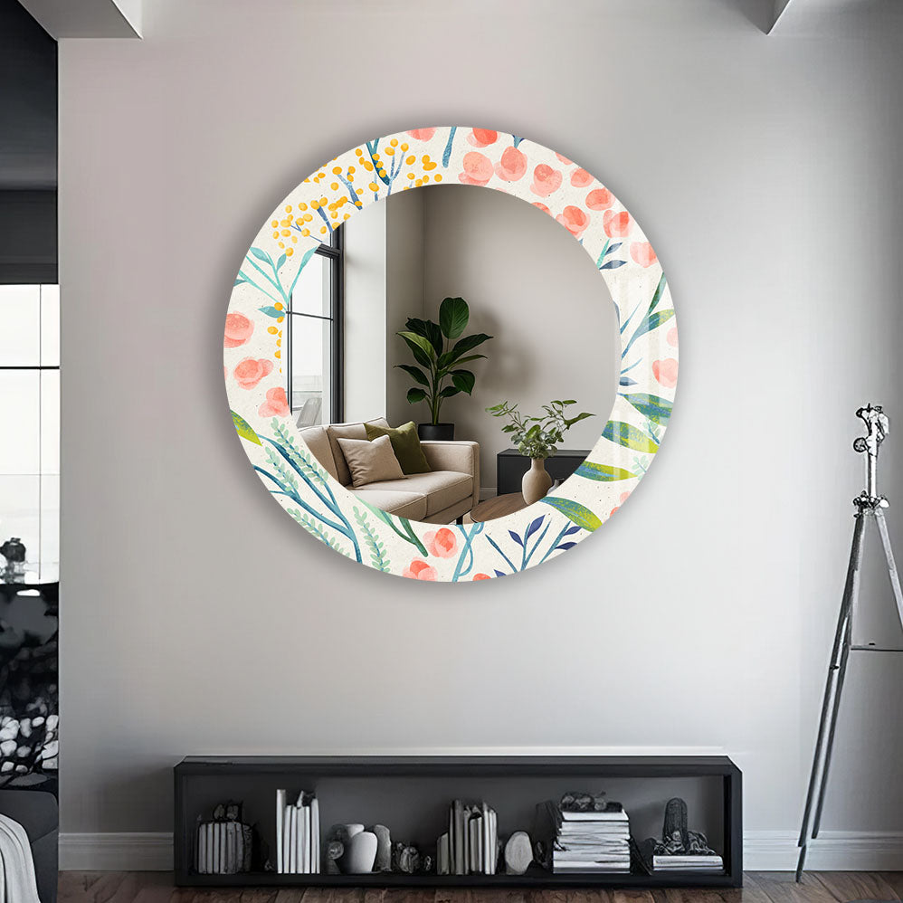 Floral - Tempered Glass Mirror
