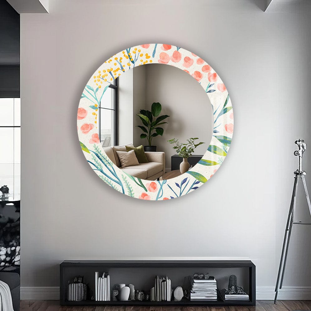 Artronauts Glass Print Floral - Tempered Glass Mirror