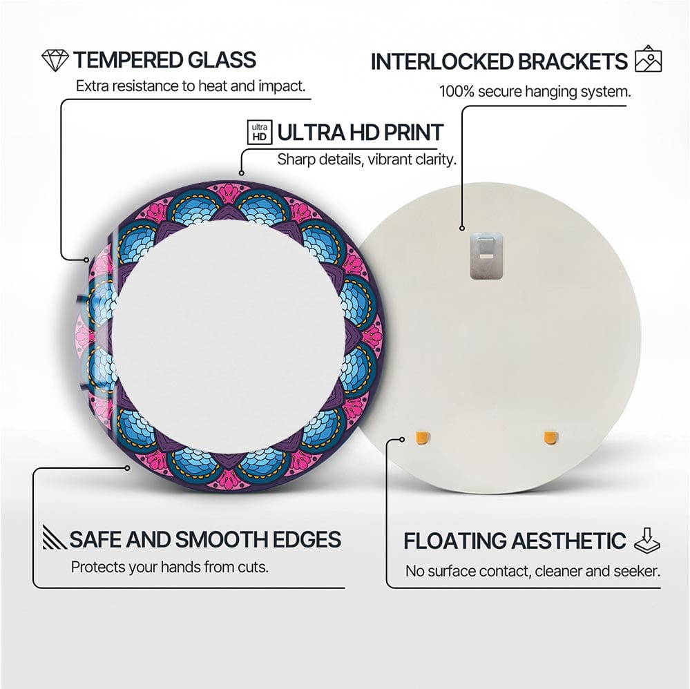 Artronauts Glass Print Mandala - Tempered Glass Mirror