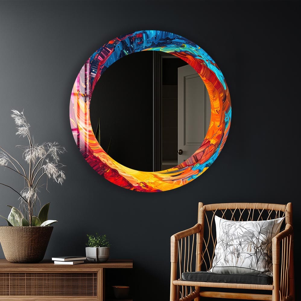 Artronauts Glass Print Colourful Abstract - Tempered Glass Mirror
