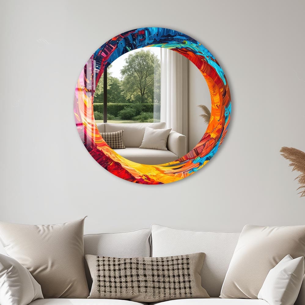 Artronauts Glass Print Colourful Abstract - Tempered Glass Mirror