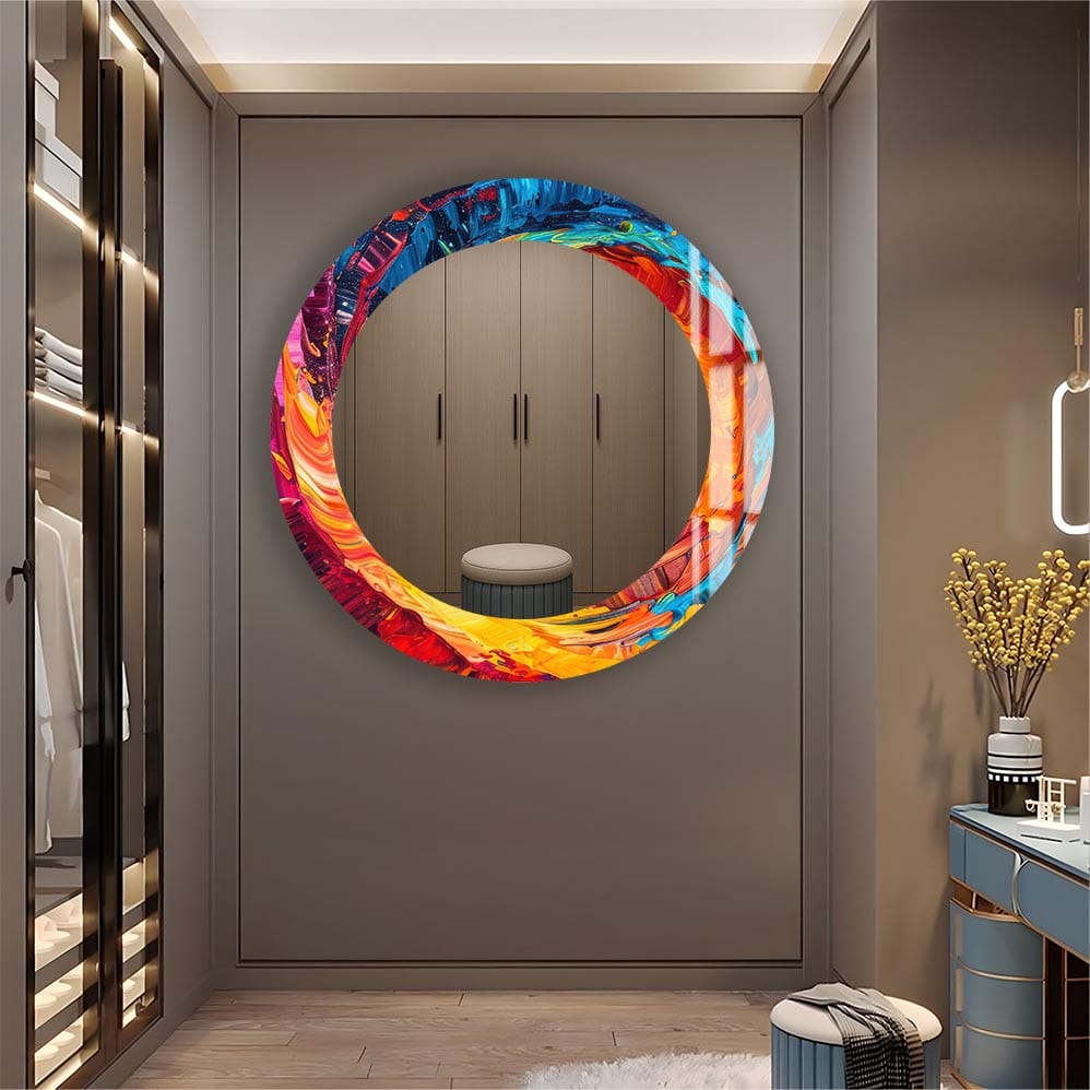 Artronauts Glass Print Colourful Abstract - Tempered Glass Mirror