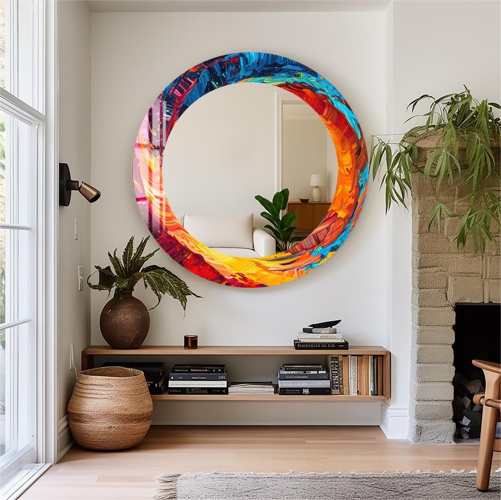 Artronauts Glass Print Colourful Abstract - Tempered Glass Mirror