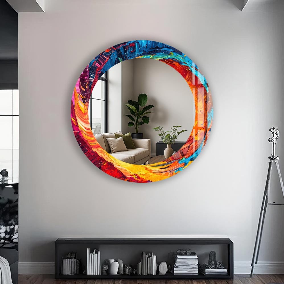 Artronauts Glass Print Colourful Abstract - Tempered Glass Mirror