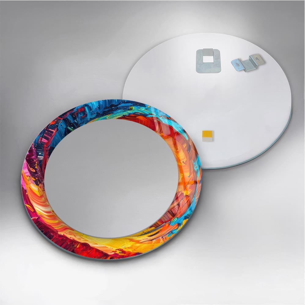 Artronauts Glass Print Colourful Abstract - Tempered Glass Mirror