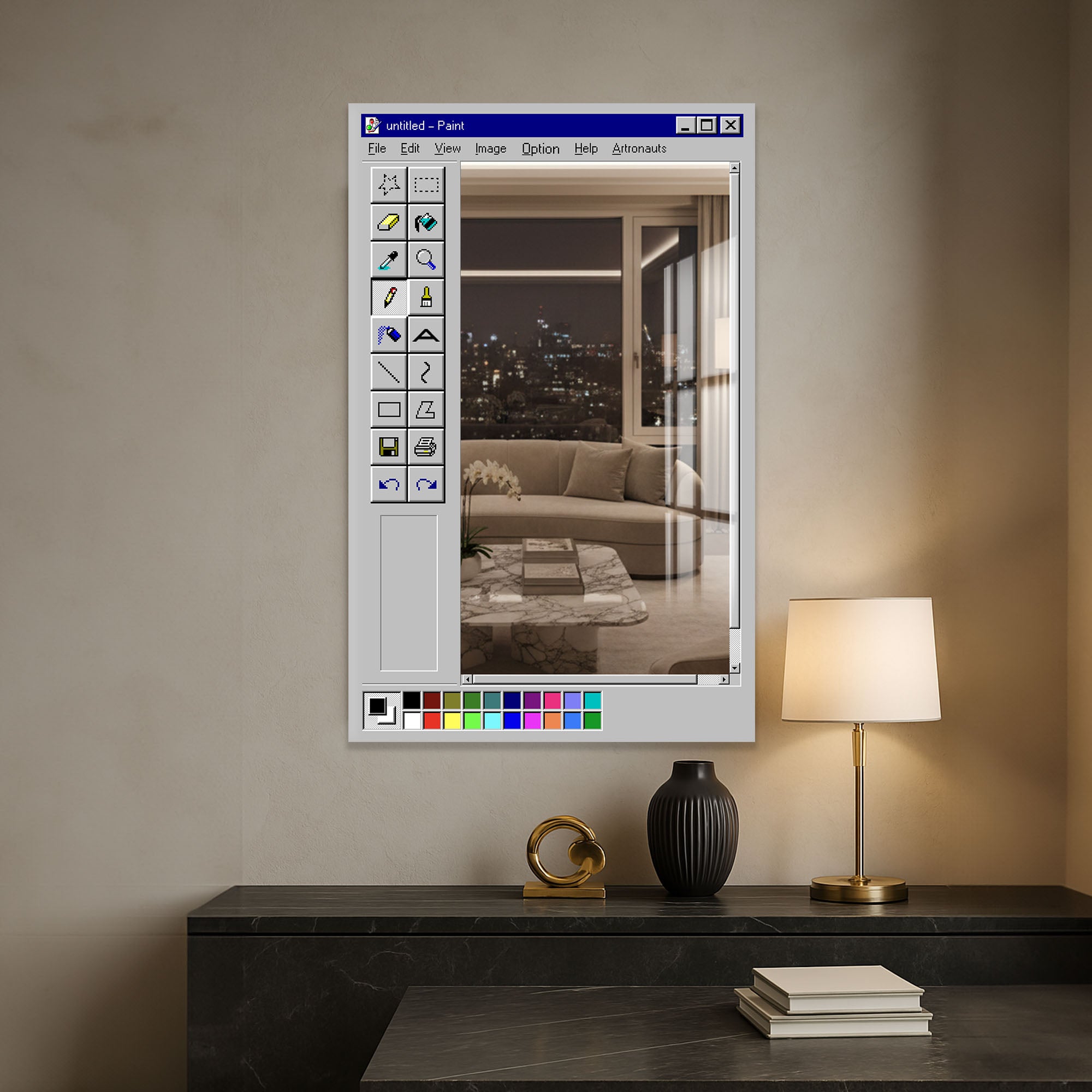 MS Paint - Tempered Glass Mirror