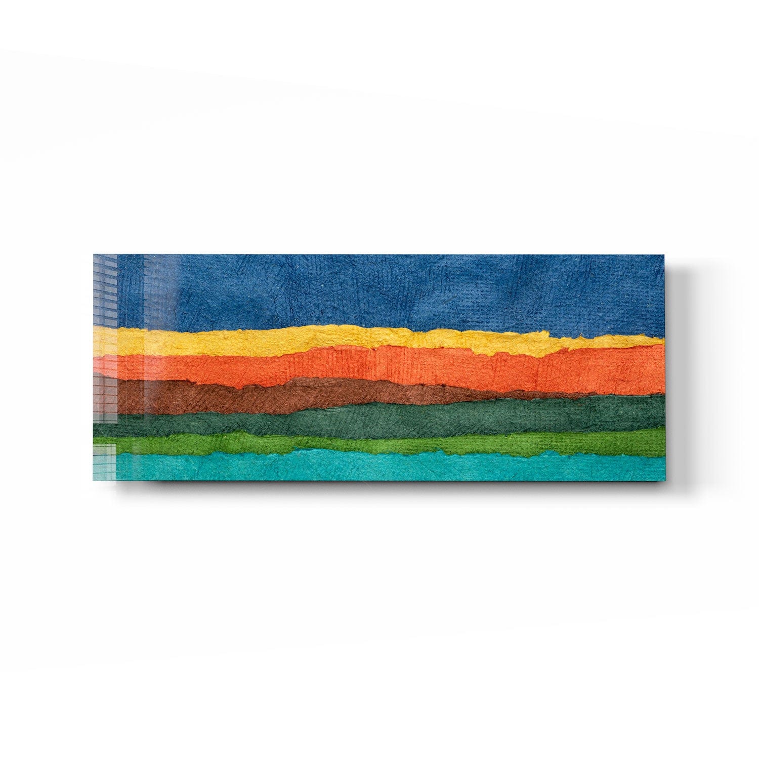 Artronauts Glass Print 92x36cm Colourful Fabrics - Panoramic