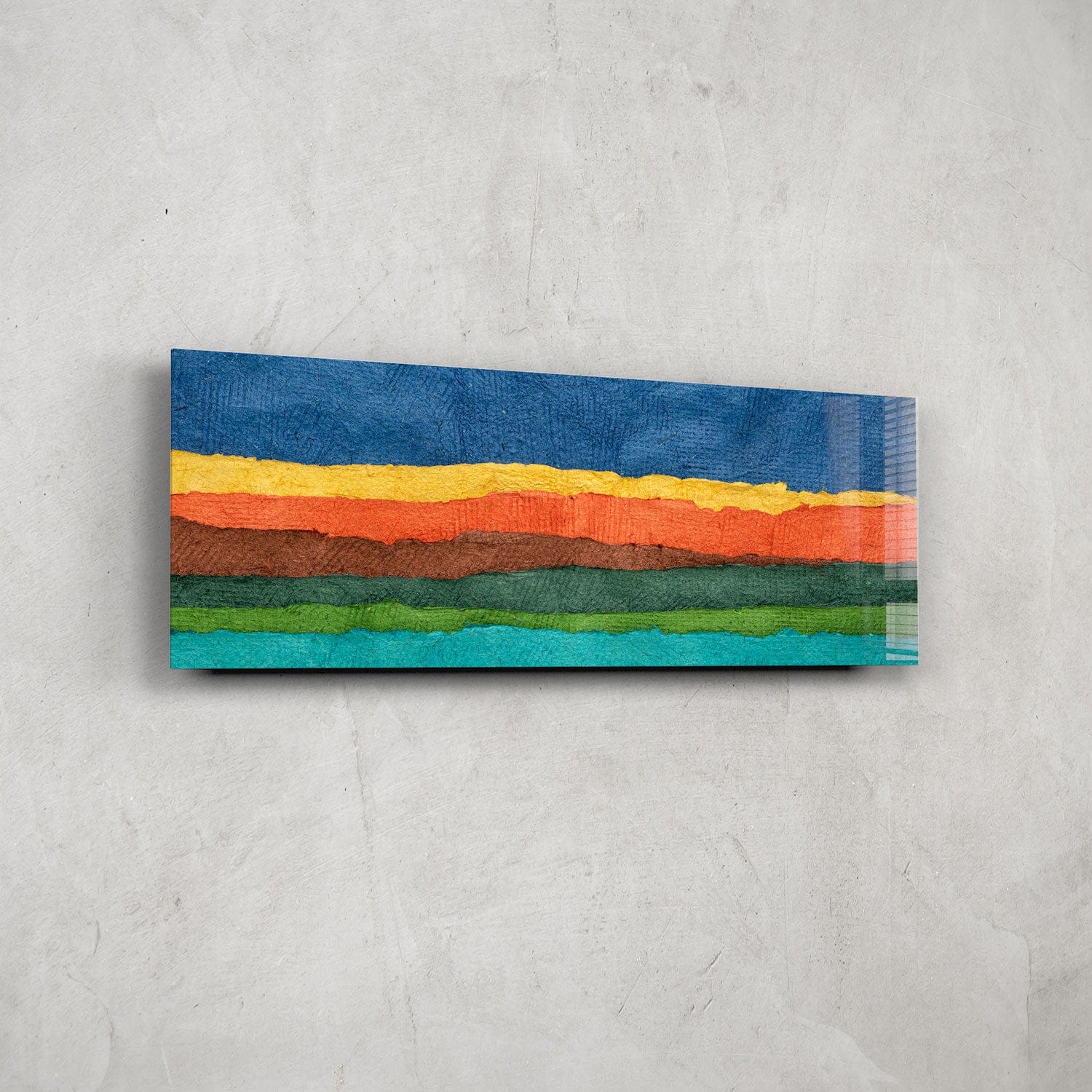 Artronauts Glass Print 92x36cm Colourful Fabrics - Panoramic