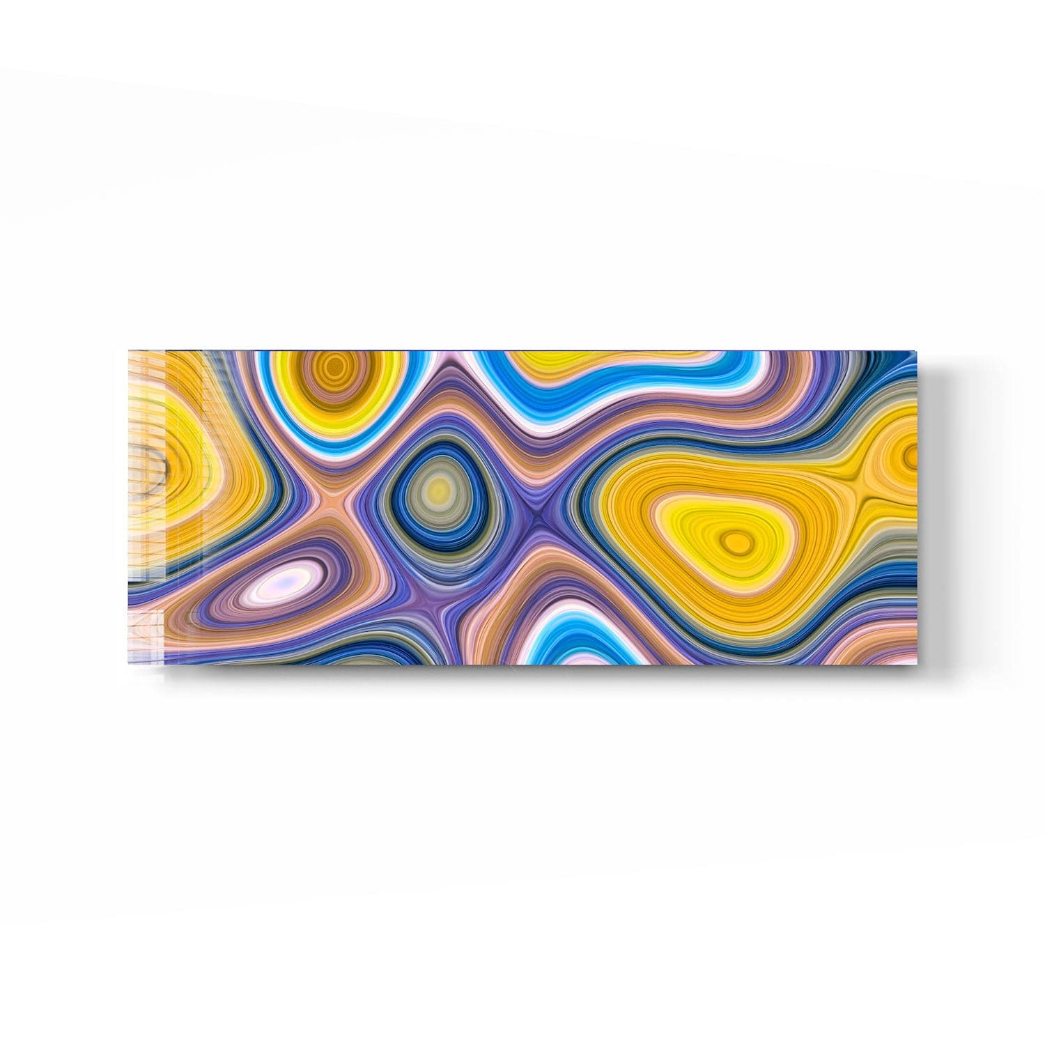 Artronauts Glass Print 92x36cm Abstract Spots - Panoramic