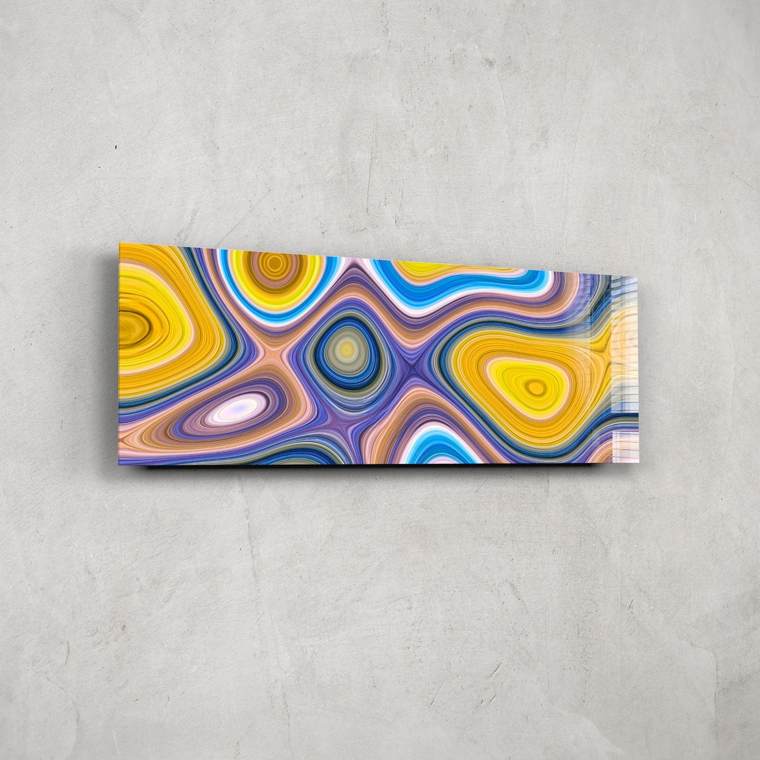 Artronauts Glass Print 92x36cm Abstract Spots - Panoramic