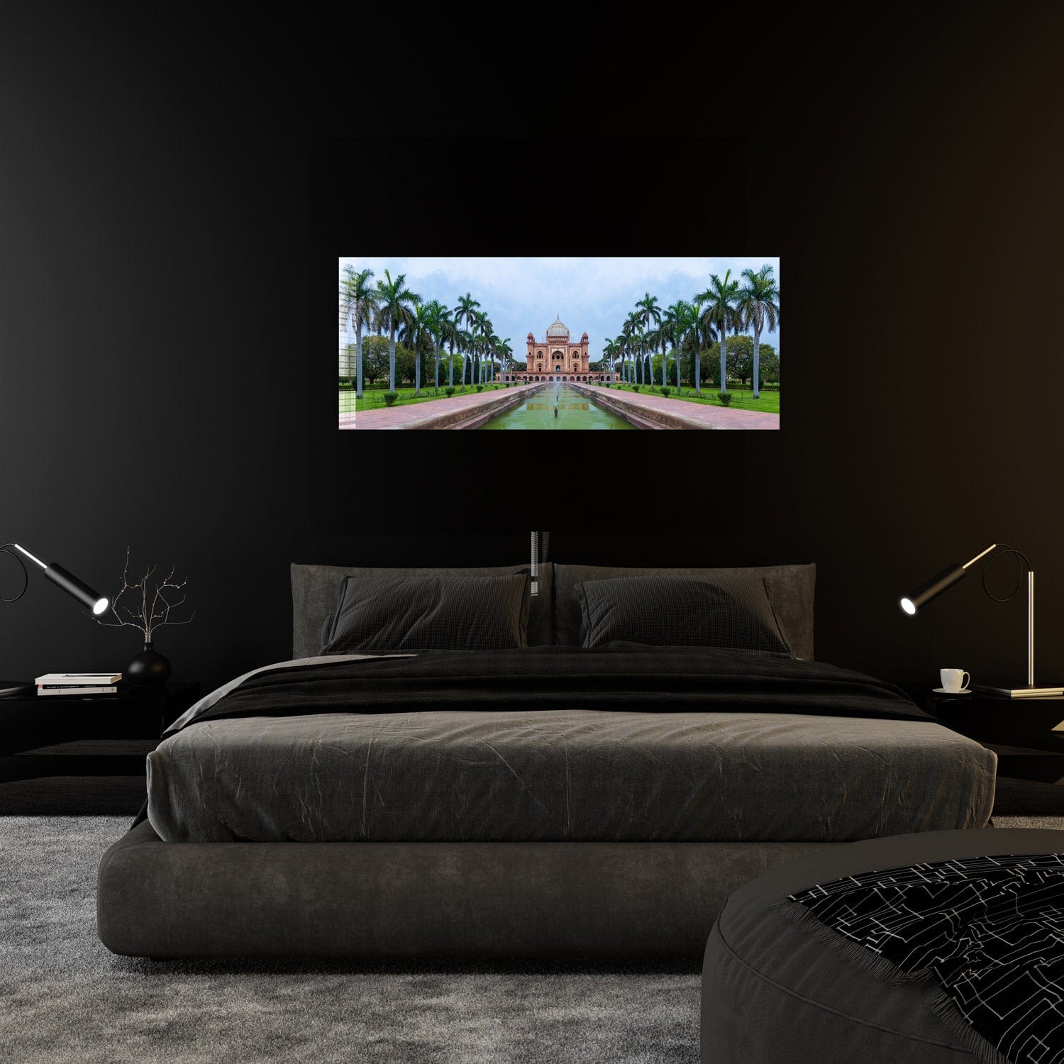 Artronauts Glass Print 92x36cm Taj Mahal - Panoramic