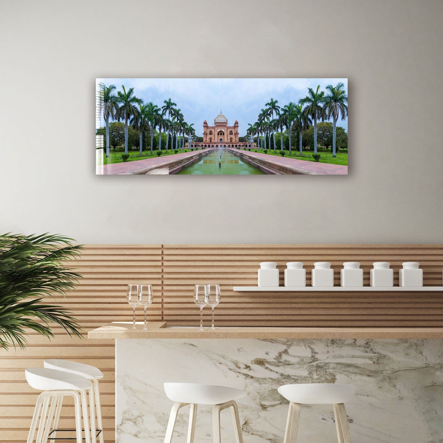 Artronauts Glass Print 92x36cm Taj Mahal - Panoramic