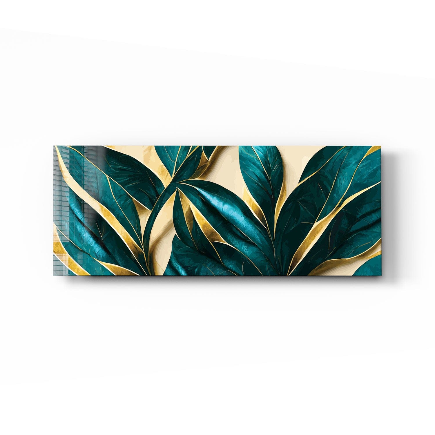 Artronauts Glass Print 92x36cm Vivid Leaves - Panoramic