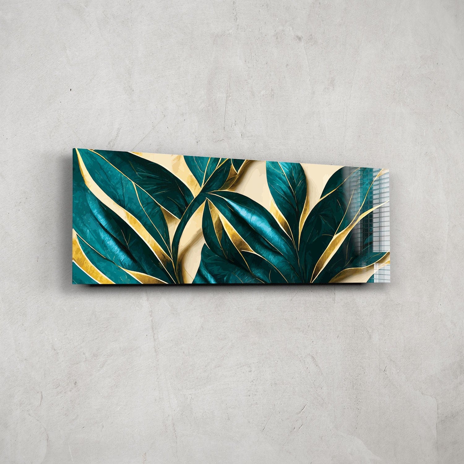 Artronauts Glass Print 92x36cm Vivid Leaves - Panoramic