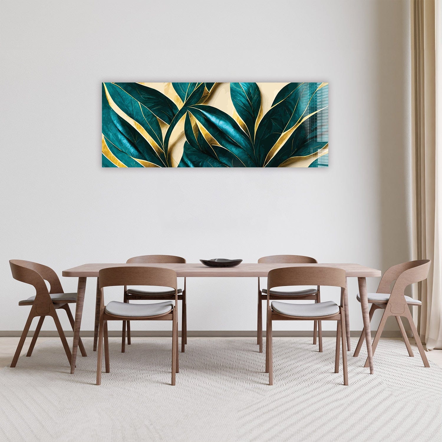 Artronauts Glass Print 92x36cm Vivid Leaves - Panoramic