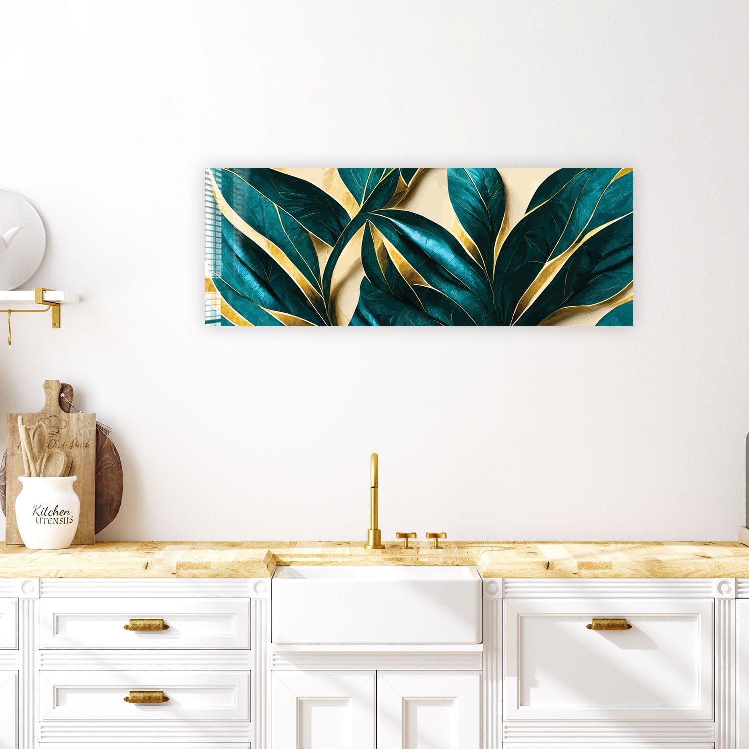 Artronauts Glass Print 92x36cm Vivid Leaves - Panoramic