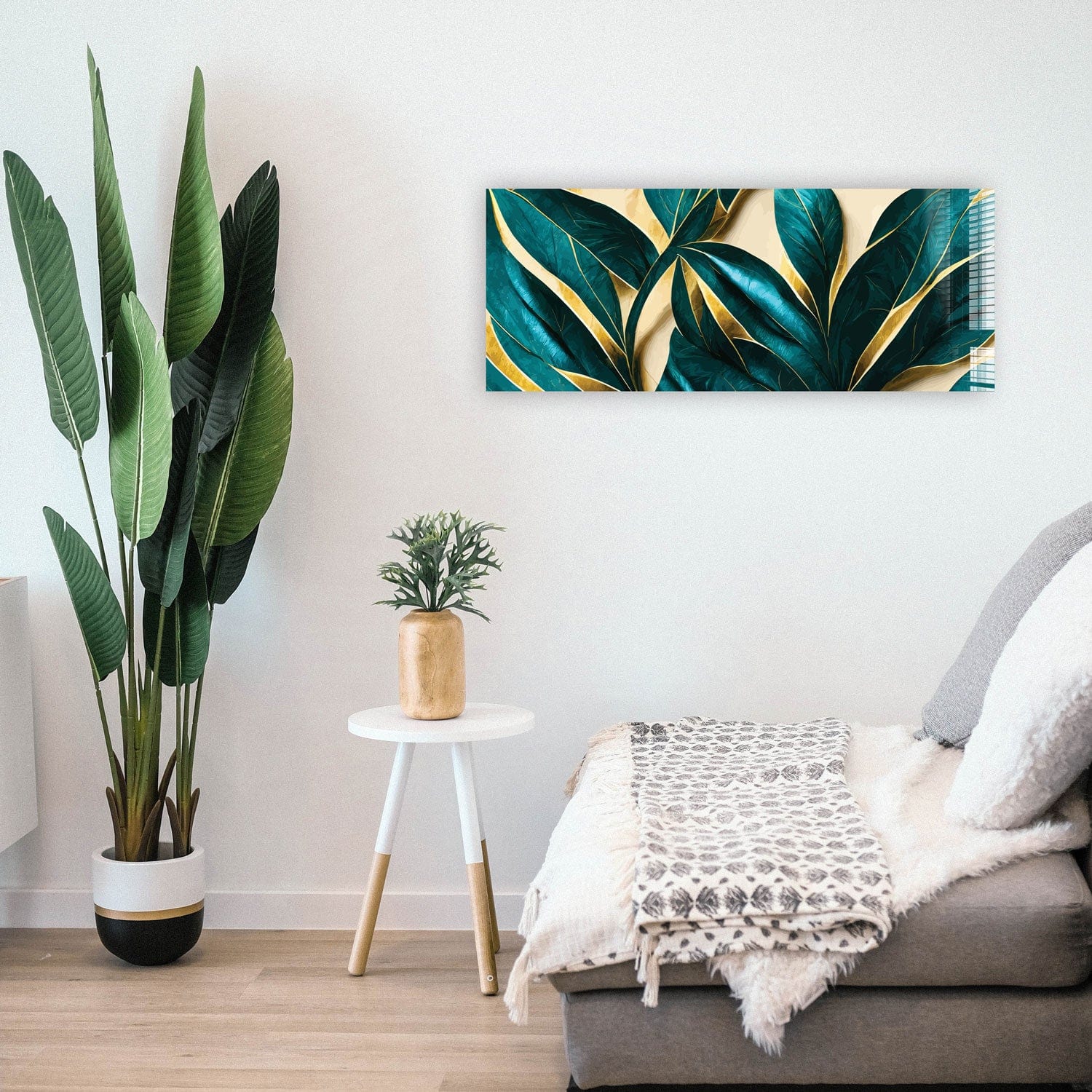 Artronauts Glass Print 92x36cm Vivid Leaves - Panoramic