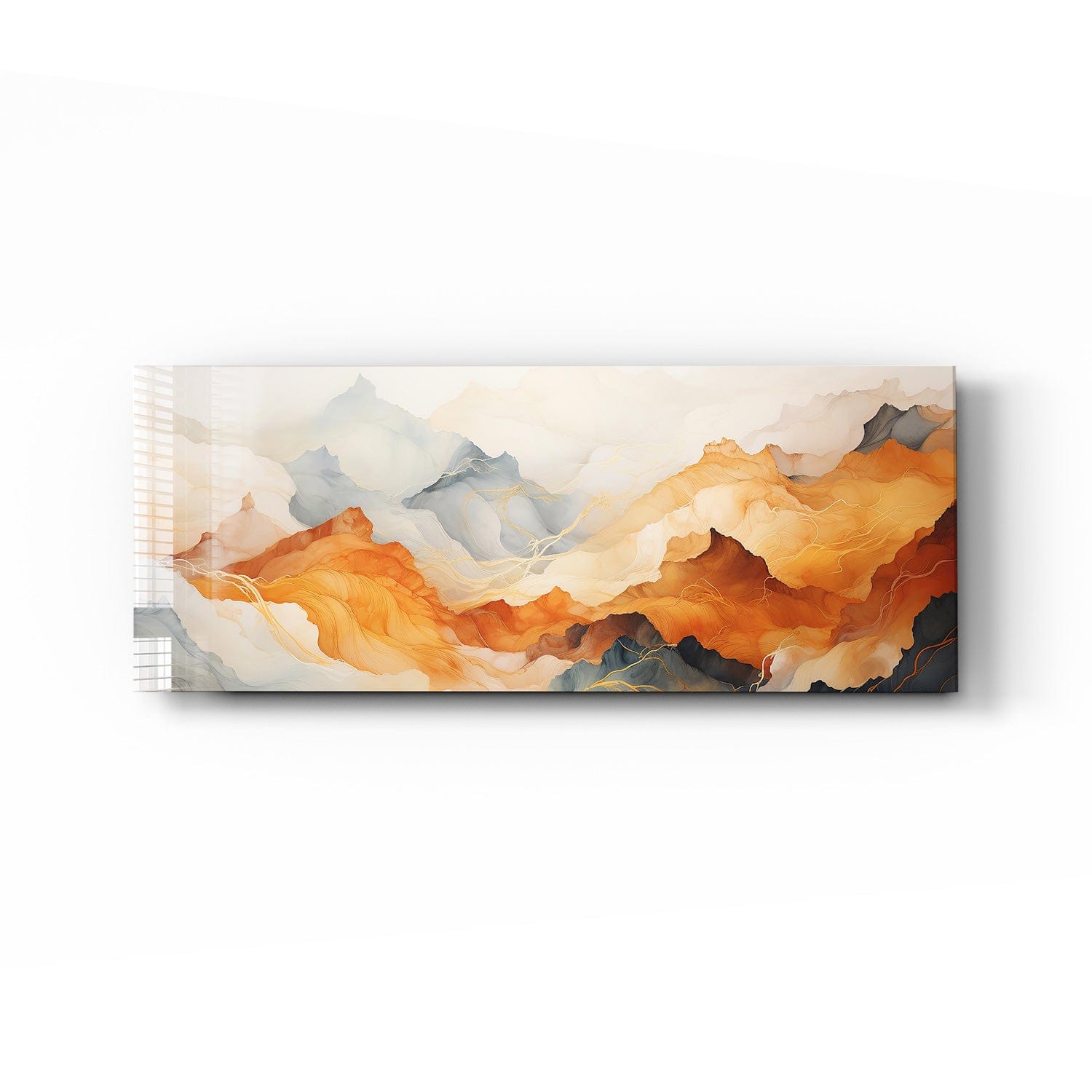 Artronauts Glass Print 92x36cm Abstract Mountains - Panoramic