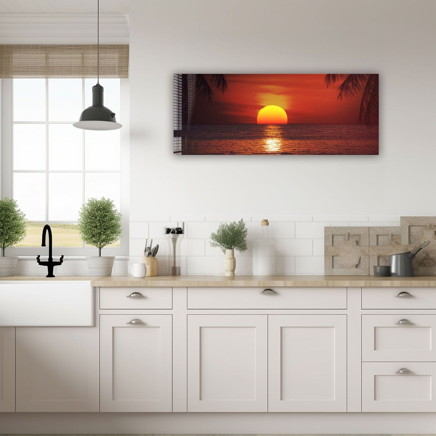 Artronauts Glass Print 92x36cm Sunset II - Panoramic